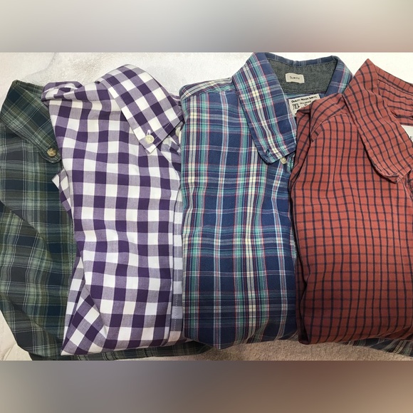 J. Crew Other - 4 Shirts 3 J. Crew 1 Duluth Men's Medium Long Sleeve Striped Button Down Shirt